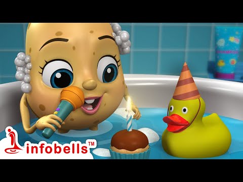 உருளைக் கிழங்கு செல்லக்குட்டி குளிக்க போச்சு - Playing with Bath Toys | Tamil Rhymes | Infobells