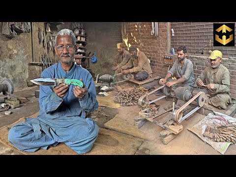 Amazing Process of making Gut Hook Hunting Knife from Old Bearing