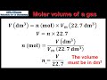 Gas Volume and Moles Calculations