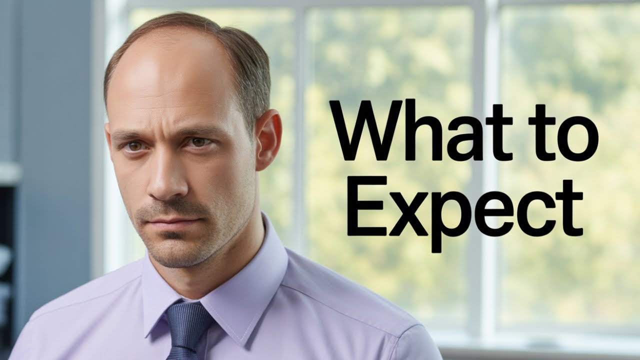 Hair transplant procedure illustration and information.