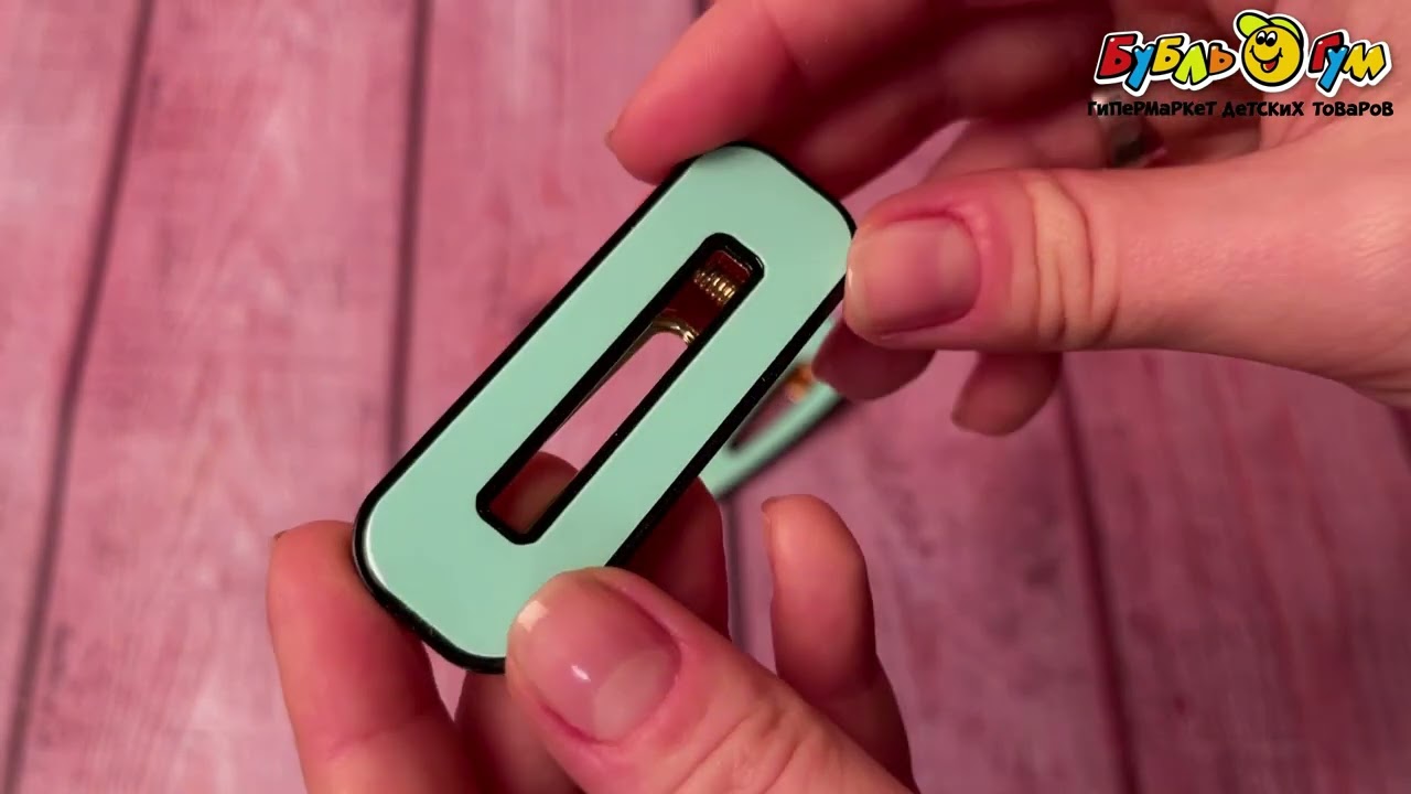 Заколки с черной окантовкой бирюзовые - видео