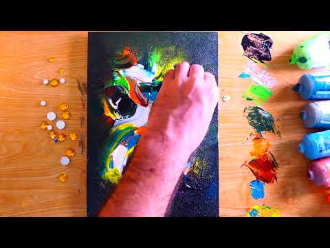 How To Paint A Easy & Simple Abstract Painting | Fun With Acrylics | Ambient Vibes