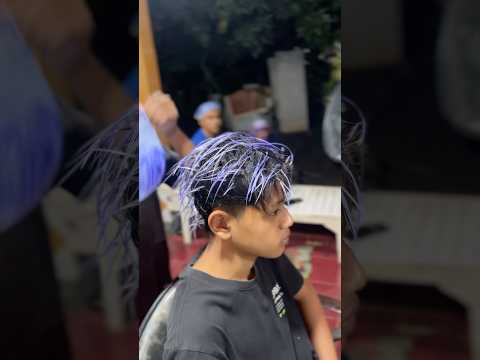 highlight purple grey #barbershop #highlights #hairstyle