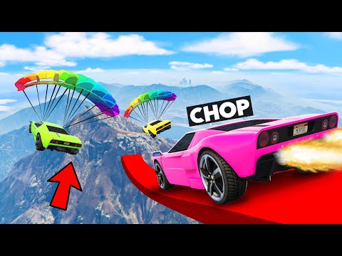 GTA 5 CHOP AND FROSTY FLY TO THE FINISH WITH PARACHUTES