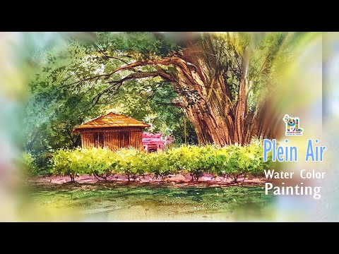 My Plein Air Painting with Water Color || Easy Water Color Painting