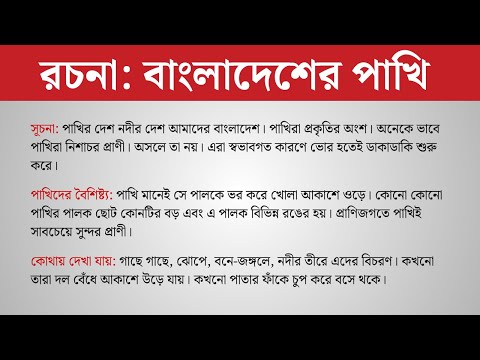 বাংলা রচনা: বাংলাদেশের পাখি ।। Bangla Easy: Birds of Bangladesh