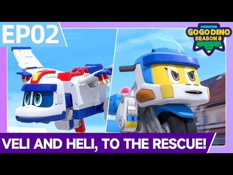 ⭐️New⭐️ GoGoDino S8 | EP02 Veli and Heli, to the Rescue! | Dinosaurs Cartoon | Adventure Animation