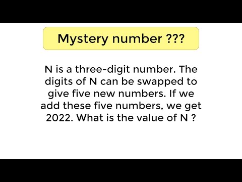 Can you solve for the mystery number?