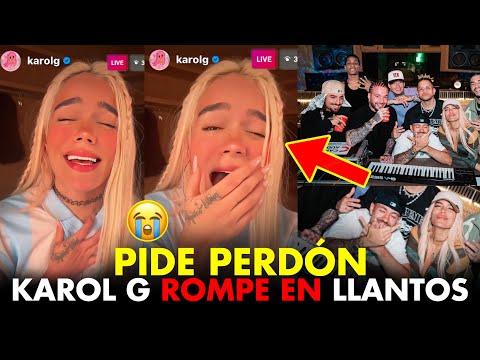 🚨UN LIO FEO! KAROL G LLORANDO ROMPE EL SILENCIO Y PIDE PERDON POR +57 CON FEID MALUMA JBALVIN