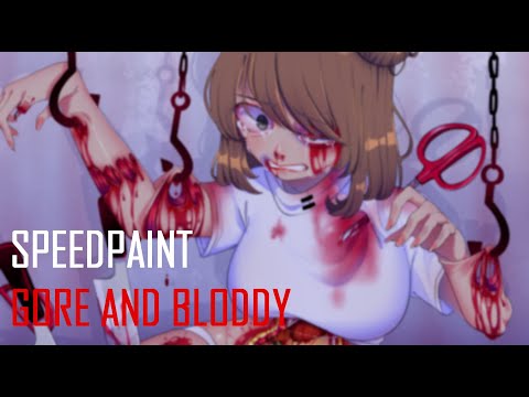 [ Speedpaint ] GORE and BLOODY Comm- Torture To Death ...