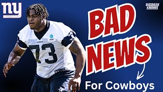 Cowboys Place Starter on IR | New York Giants vs Dallas Cowboys WK 1 