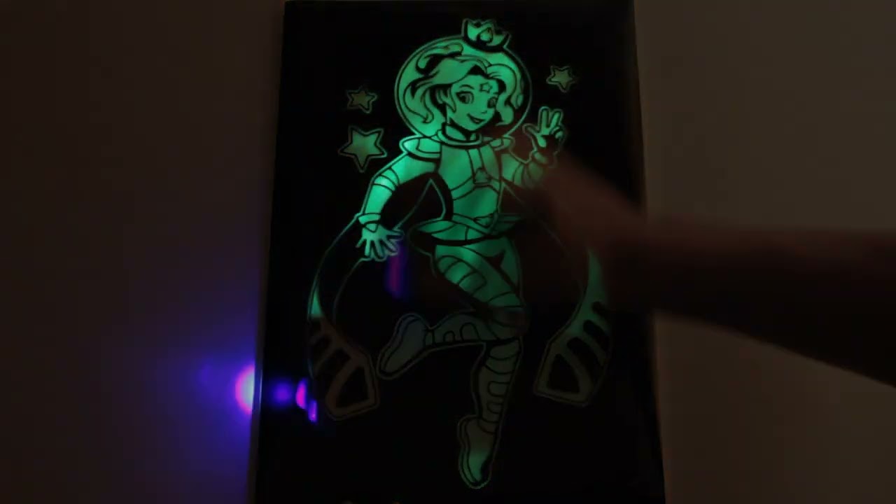 Световая картина рисуй светом «Пять принцесс» А4 - видео