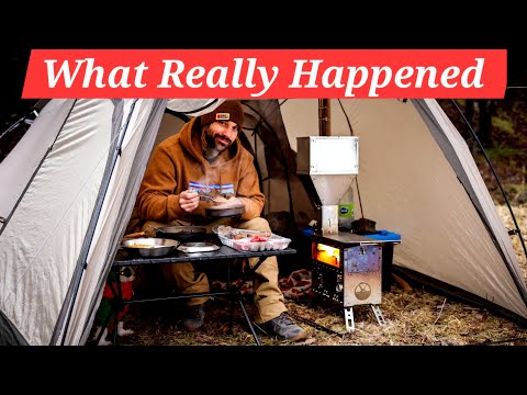 Hot Tent Wood Stove Winter Camping In Freezing Temperatures