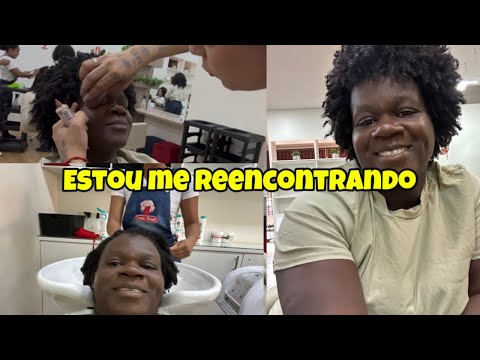 MEU CABELO MUDOU MUITO - RESOLVI ME VER DIFERENTE -   - VOLTEI NO SALÃO FIZ MAQUIAGEM
