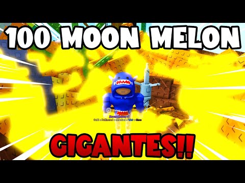 CREO UN JARDIN CON 100 MOON MELON GIGANTES en GROW A GARDEN de ROBLOX