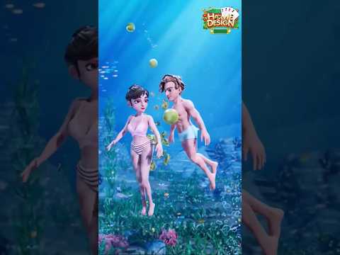 Lori lives in Dream Island | The sea is polluted☠️? #solitairehomedesign #shorts #games #design