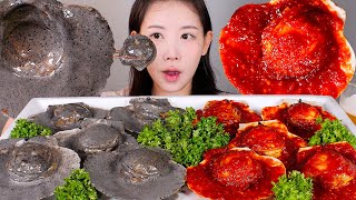 가리비의 두 얼굴🖤❤️ 오징어 먹물크림 가리비찜 & 매운 해주냉면소스 가리비찜 먹방 steamed scallop [eating show] mukbang korean food
