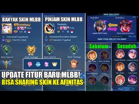 UPDATE FITUR BARU SISTEM SHARING SKIN MOBILE LEGENDS! BISA PAKAI SKIN LEGEND GRATIS GINI CARANYA