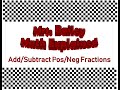 Adding and Subtracting Positive and Negative Fractions
