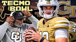 Coach Prime's Buffs vs Georgia Tech In Tecmo Super Bowl