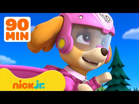 Paw Patrol | ¡Rescates de Altura en PAW Patrol! Con Skye 🛩️  90 Minutos | Nick Jr. en Español