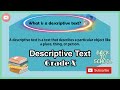 Descriptive Text Analysis
