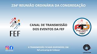 234ª REUNIÃO ORDINÁRIA DA CONGREGAÇÃO