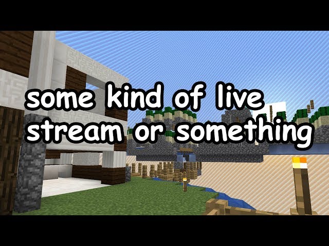 SOME LIVE STREAM WHERE THINGS HAPPEN POSSIBLY FEATURING MINECRAFT?