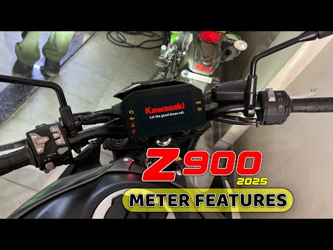 2025 Kawasaki Z900 Meter Advance Features Bluetooth Connectivity Detail Review