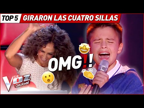 GIRARON TODAS las SILLAS con sus IMPRESIONANTES voces en La Voz Kids