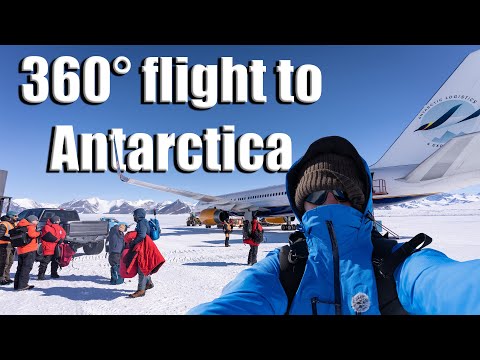 Insta360 timelapse of flight from Punta Arenas to Union Glacier