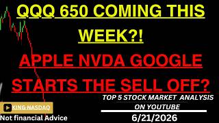 QQQ 650 COMING THIS WEEK?! APPLE NVDA GOOGLE STARTS THE SELL OFF? Mu earnings also this week!