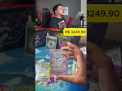 O DIA que eu TIREI uma das CARTAS mais CARAS de EVOLUÇÕES PRISMÁTICAS Pokémon TCG #shorts