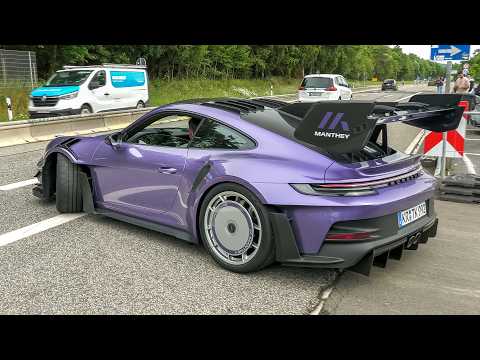 Cars leaving Nürburgring Tankstelle - Widebody AMG GT, MR 992 GT3 RS, M4 F82, Xiaomi SU7 Ultra