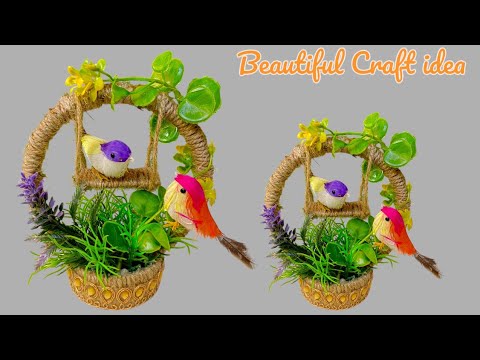 How to make bird house from waste material / bird home decoration ideas | bird showpiece