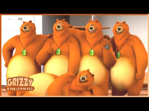 Bear Fractions | Grizzy & the lemmings | 30' Compilation | 🐻🐹 Cartoon for Kids