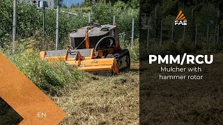 The FAE PMM/RCU75 mulcher with hammer/flail rotor for the FAE RCU75 remote controlled tracked carrier