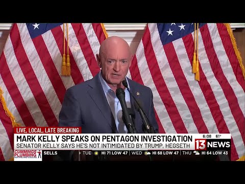 YouTube video thumbnail: Sen. Mark Kelly Says President Trump Trying to Silence, Threatening to Kill Him for Speaking Truth