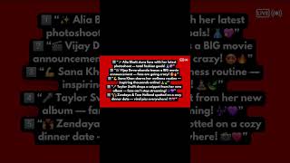 subscribe for more updates #trendingshorts #aliabhatt #vijaydevarakonda #sanakhan #taylorswift