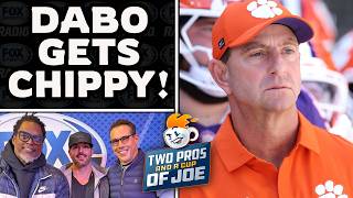 Dabo Swinney Gets CHIPPY With Reporter Over Clemson’s Roster | 2 PROS & A CUP OF JOE