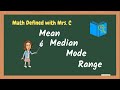 Calculating Mean, Median, Mode, and Range