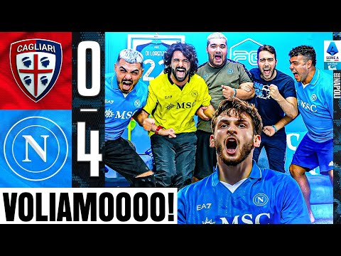 ✈️  VOLIAMOOOO!!! CAGLIARI 0-4 NAPOLI | LIVE REACTION NAPOLETANI HD