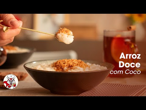 Arroz-doce cremoso com coco: o clássico mais especial