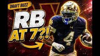 Commanders Eyeing RB at No. 7?! Jeremiah Love Draft Buzz Heating Up!