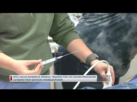 YouTube video thumbnail: WVU Medicine Holds Simulations to Practice Life-Saving Procedure