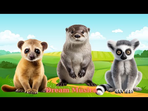 Amazing Animals in The World: Otter, Lemur, Meerkat, Serval, Spider - Animal Sounds