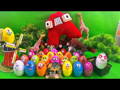 A Alphablocks: Picking Dinosaur EGGS with Rainbow SLIME Colorful! ASMR