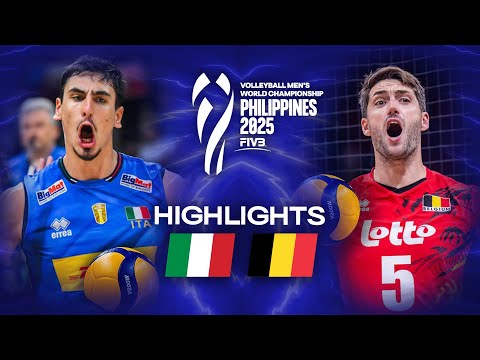 Italy 🇮🇹 vs. Belgium 🇧🇪 - Quarter Final | Highlights | Men's World Championships 2025