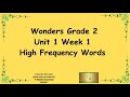 Identifying High Frequency Words