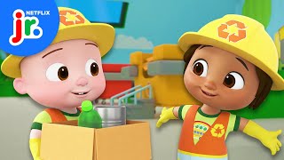 Nina's "That's How We Recycle" Sorting Made Fun Song ♻️🎵 CoComelon Lane | Netflix Jr